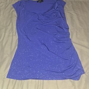 Ronni Nicole Sparkling Blue Blouse